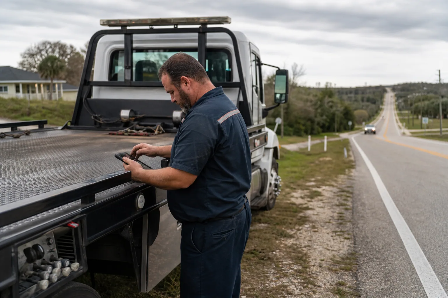 Local towing operator planning the fastest route through Minneola
