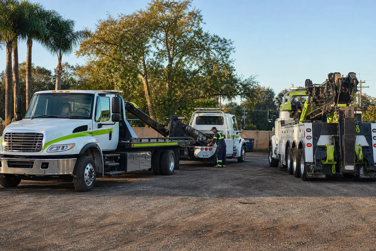 Mixed towing fleet ready for service in Clermont, Florida