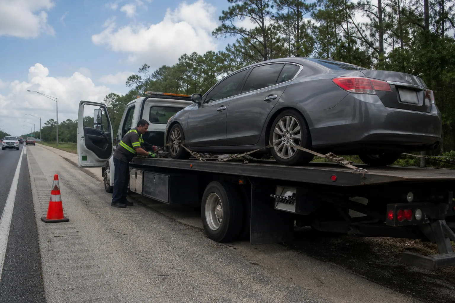 A common long distance towing situation handled safely in Clermont